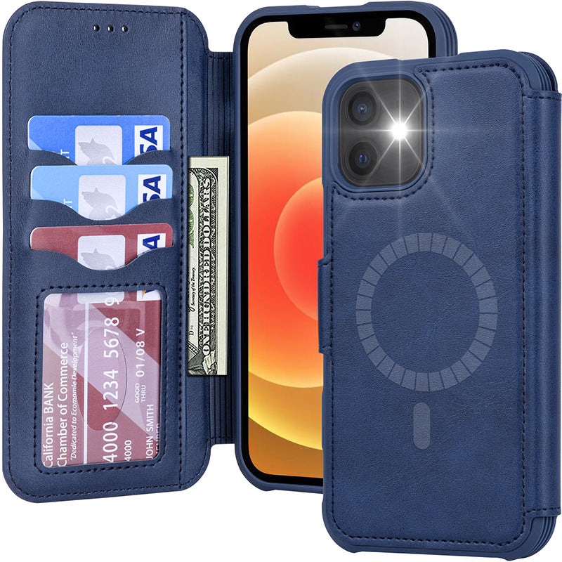 Boîtier de téléphone magnétique Flip carte Holster téléphone