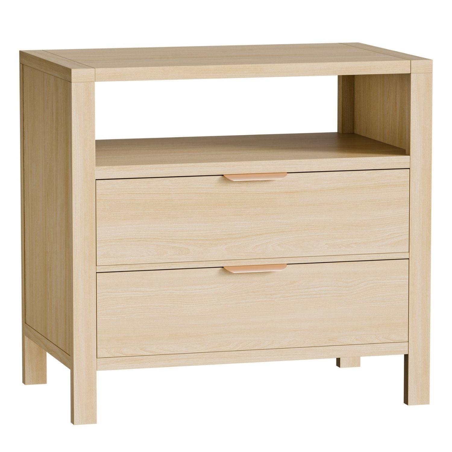 Table de chevet avec 2 tiroirs et plateau