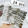 Lot de strass en forme de coeur, 24 pièces, lettre Duckbill