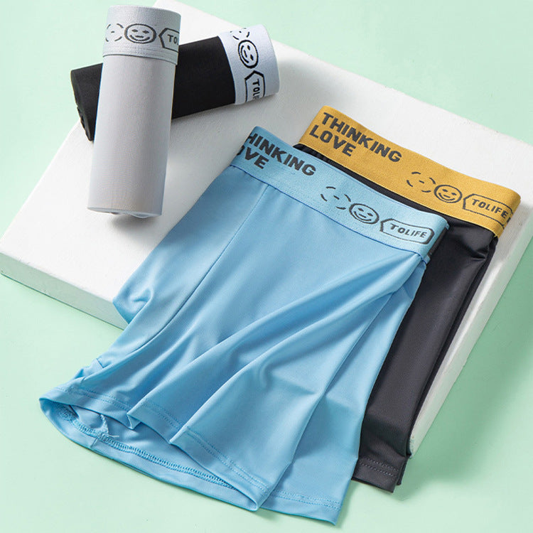 Popular HELLO Ice Silk Sous-vêtements pour hommes Youth Boxer