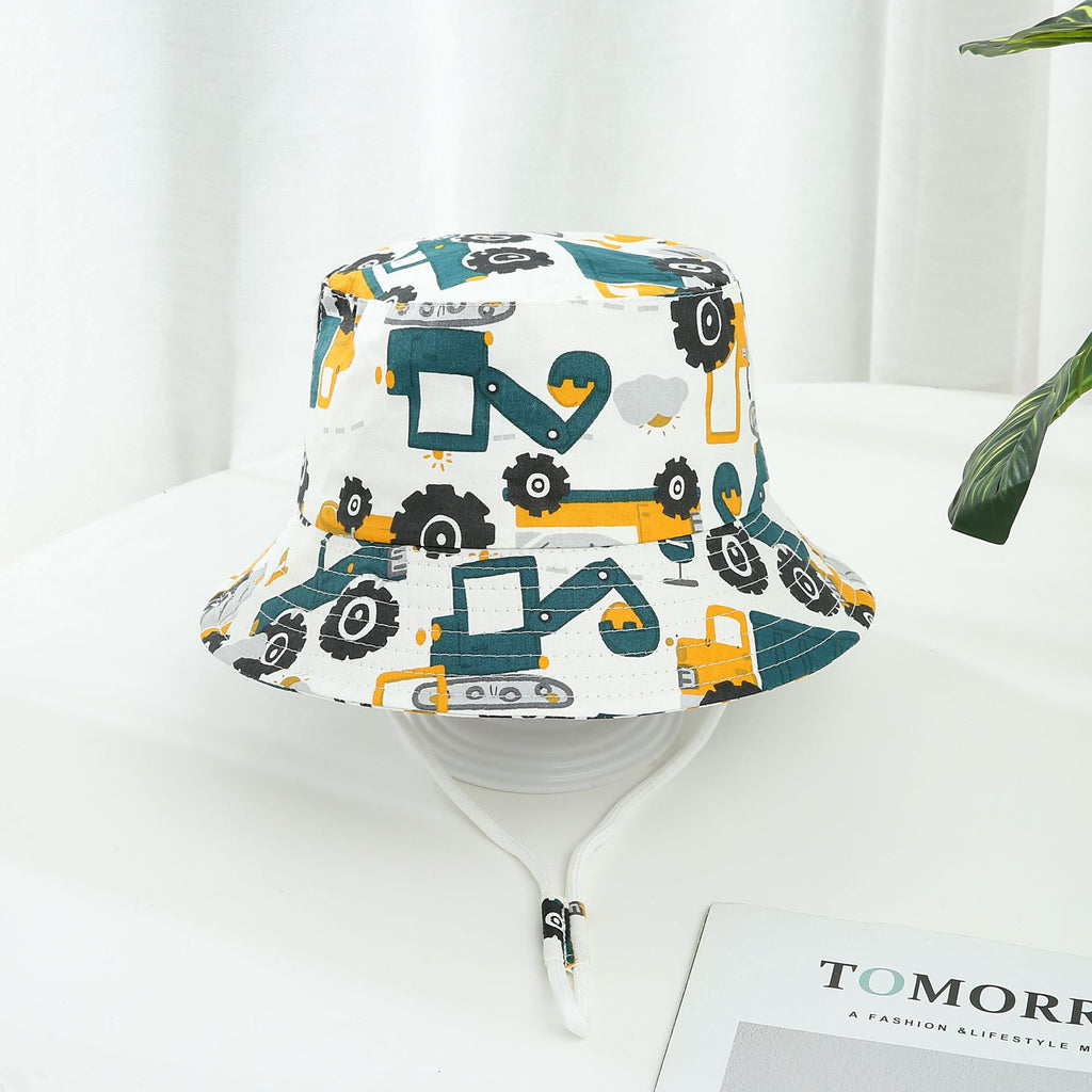 Enfants imprimé Dinosaur Bucket Sun Hat Big Brim Boy Girl Hat