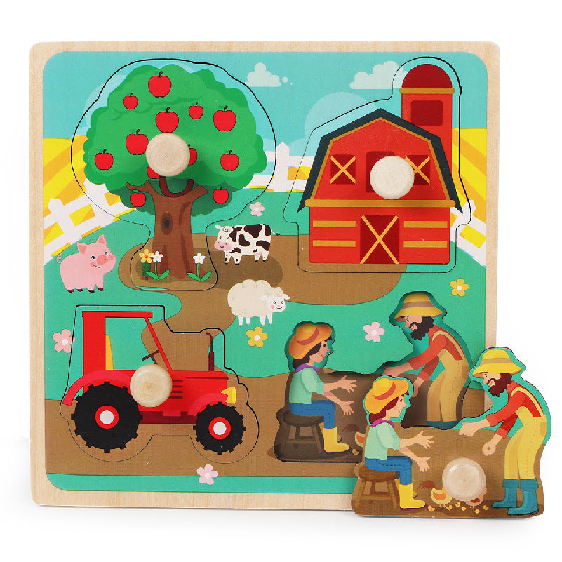 Jouets en bois de table de Puzzle d'épingle pour enfants
