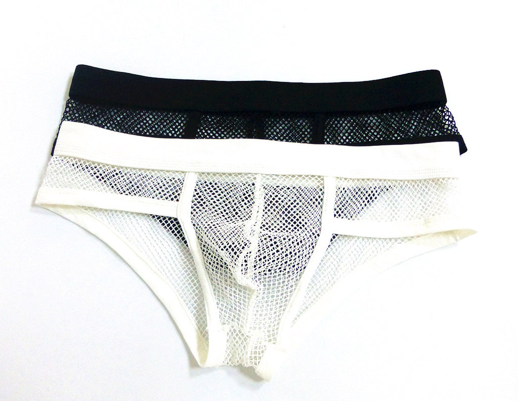 Sous-vêtements homme Transparent Mesh Slips Basse taille Convex Design Sous-vêtements hommes