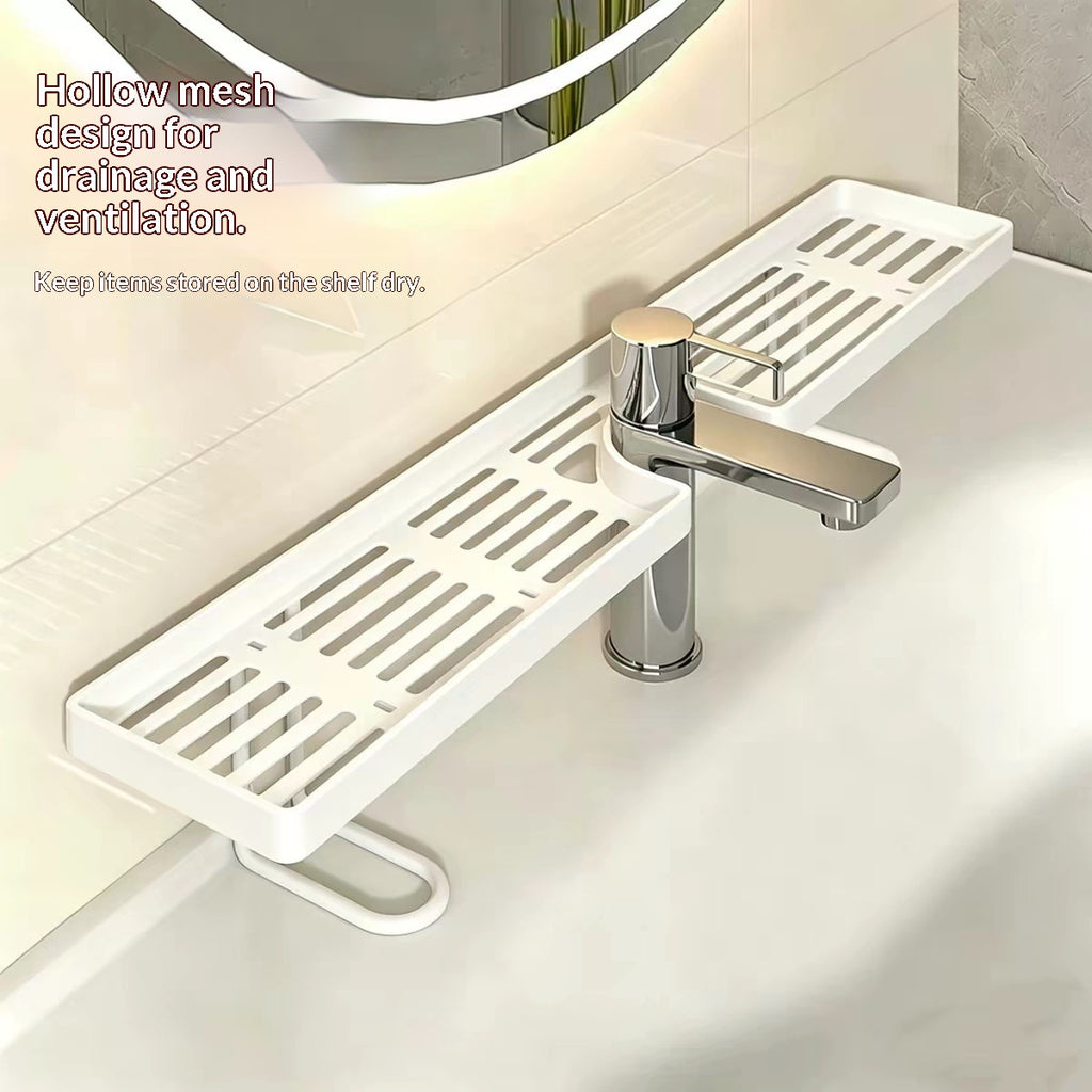 Robinet de toilette Rack Salle de bain Sink Rack Laver les mains Piscine Pas de perforation Asphalt Rack Salle de bain