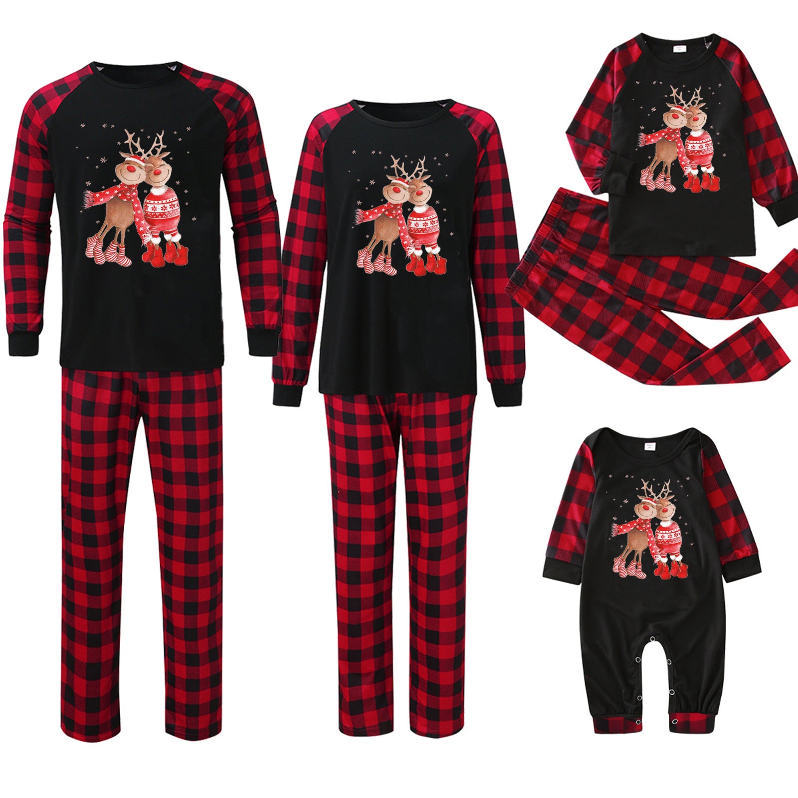 Imprimante de pointage de plaid Vêtements de maison de Noël