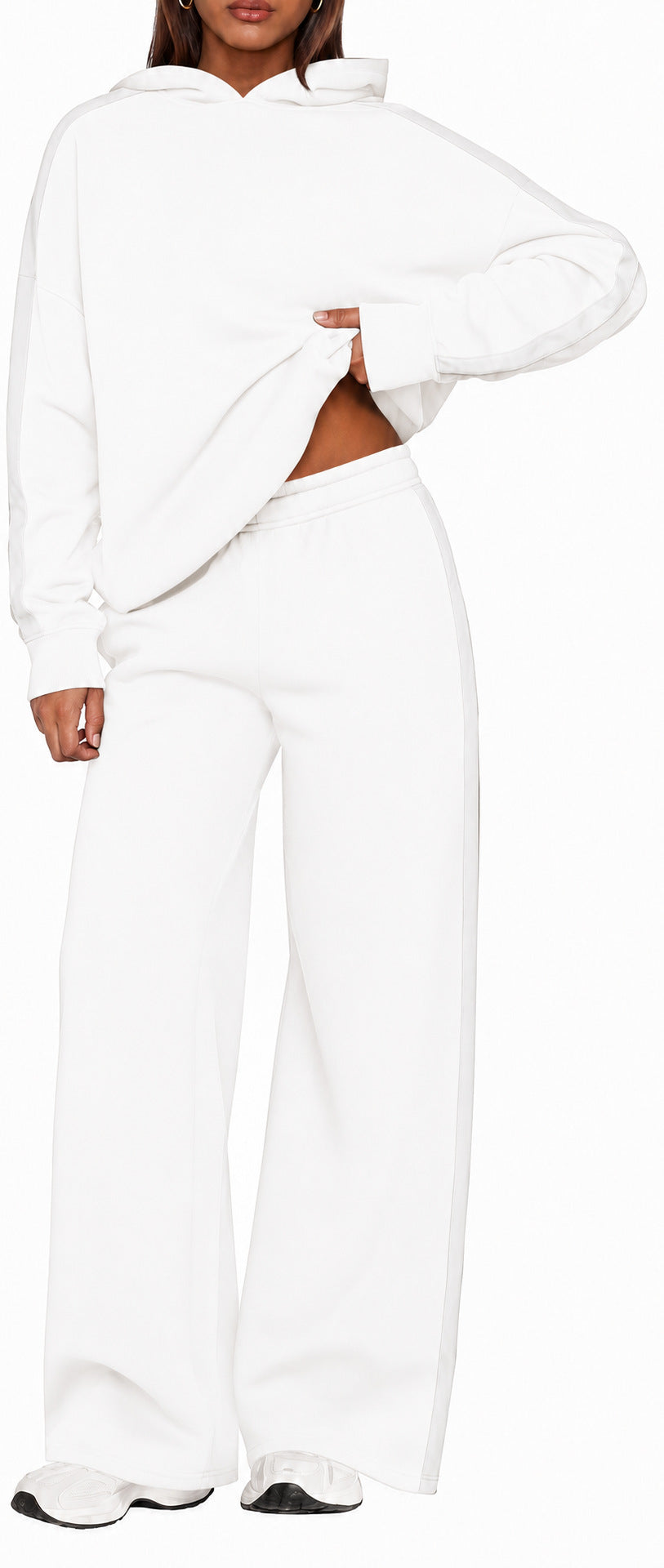 Pantalon à capuche et pantalon à jambes larges, deux pièces