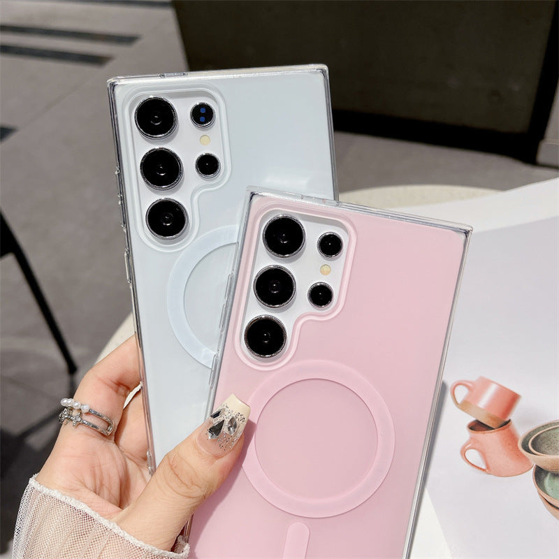 Macaron série de couleurs boîtier de téléphone magnétique