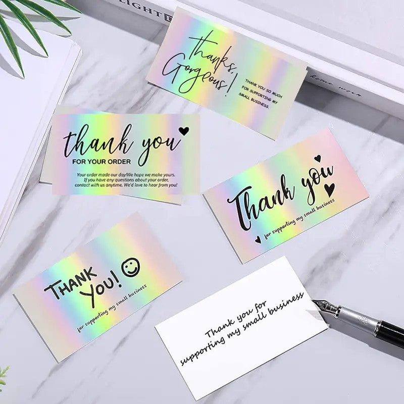 50 Feuillespack Laser carte cadeau holographique cadeau de salutation