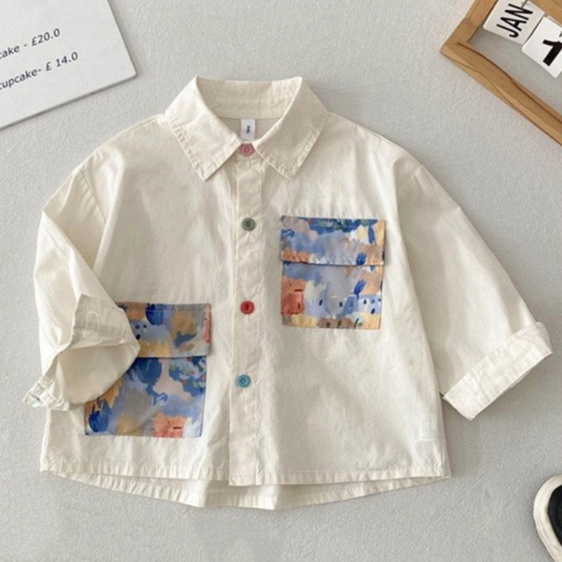 Chemise printanière élégante pour enfants à manches longues