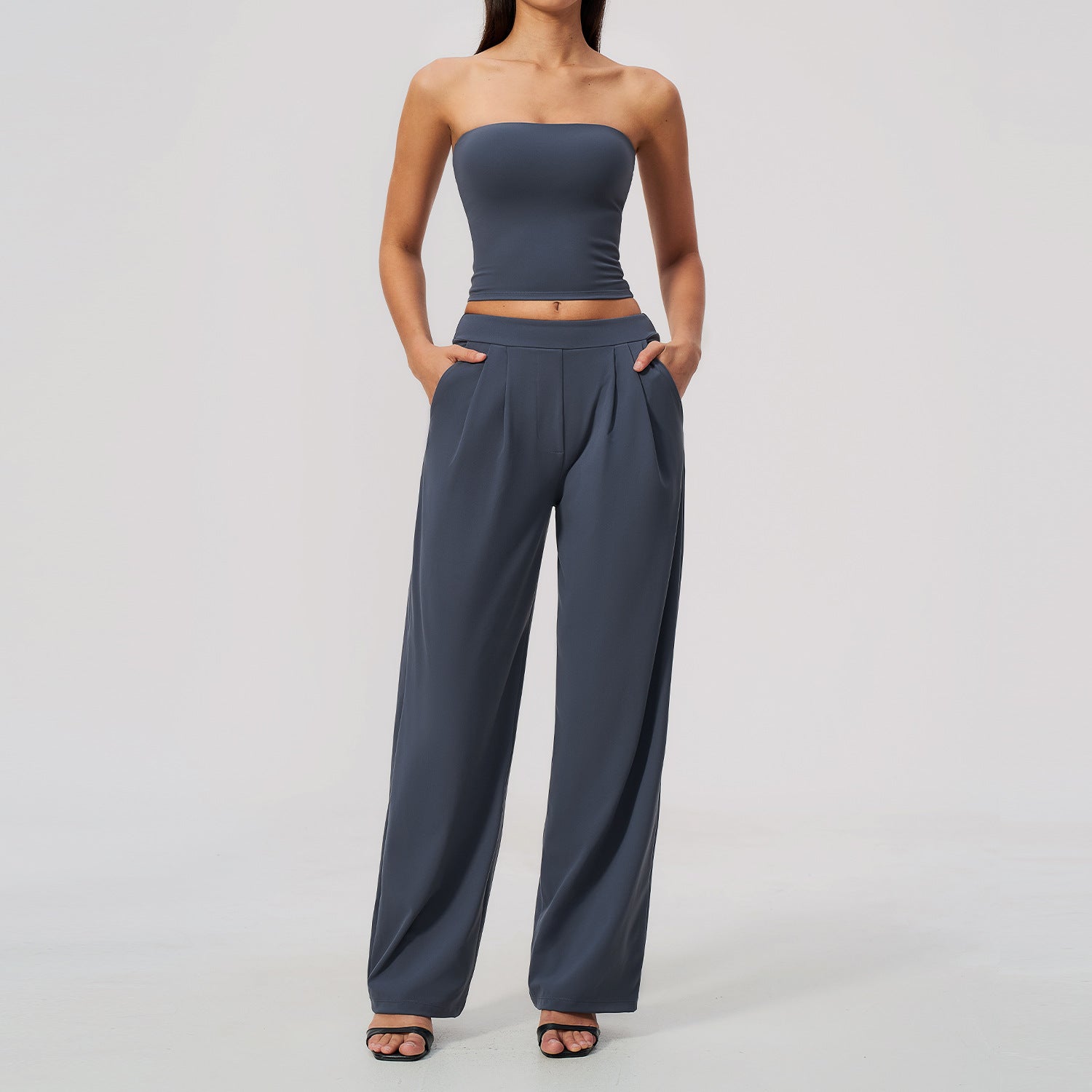 Ensemble de costumes de yoga haute taille à séchage rapide respirant