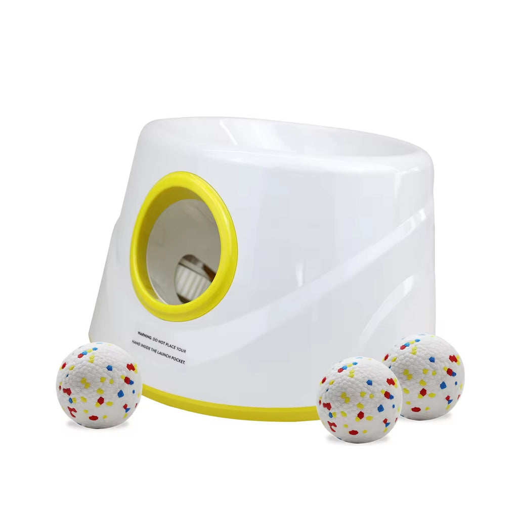 Lanceur automatique de balle de chien avec 3 boules Jeu interactif de lancer de balle de chien