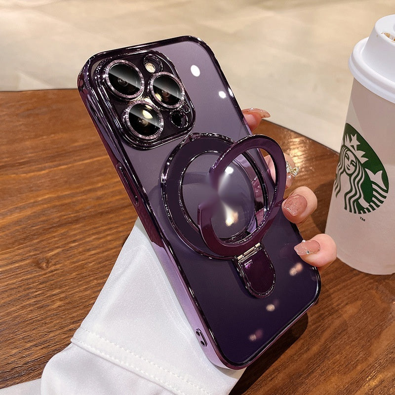 Boîtier de téléphone à aspiration magnétique électroplaqué