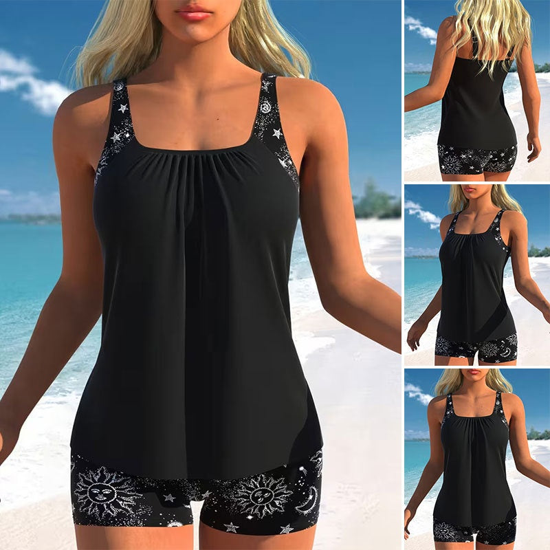 Set de maillot de bain courte en deux pièces pour femmes