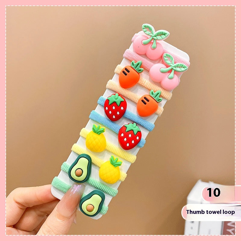 Bande en caoutchouc Femelle Reliure de cheveux pour enfants Bande de cheveux cartoon mignon Bébé cheveux amical Strin