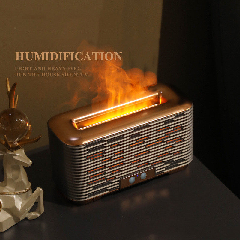 Diffuseur d'arôme de flamme Bureau d'humidificateur Grande Capacité de décoration maison USB