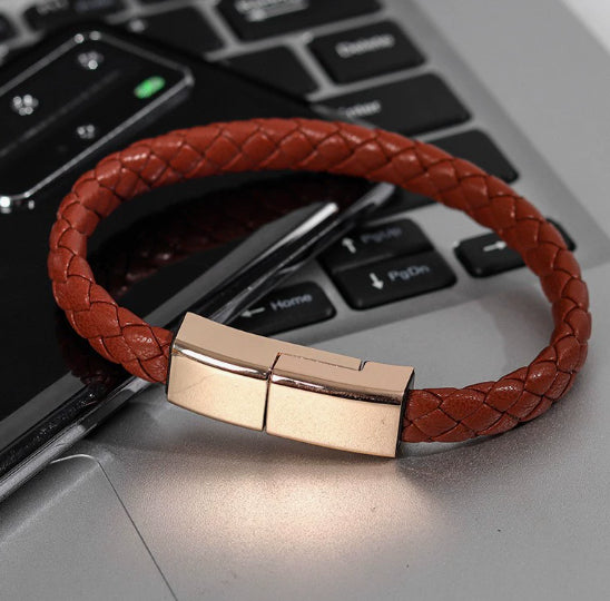Bracelet USB en cuir de données