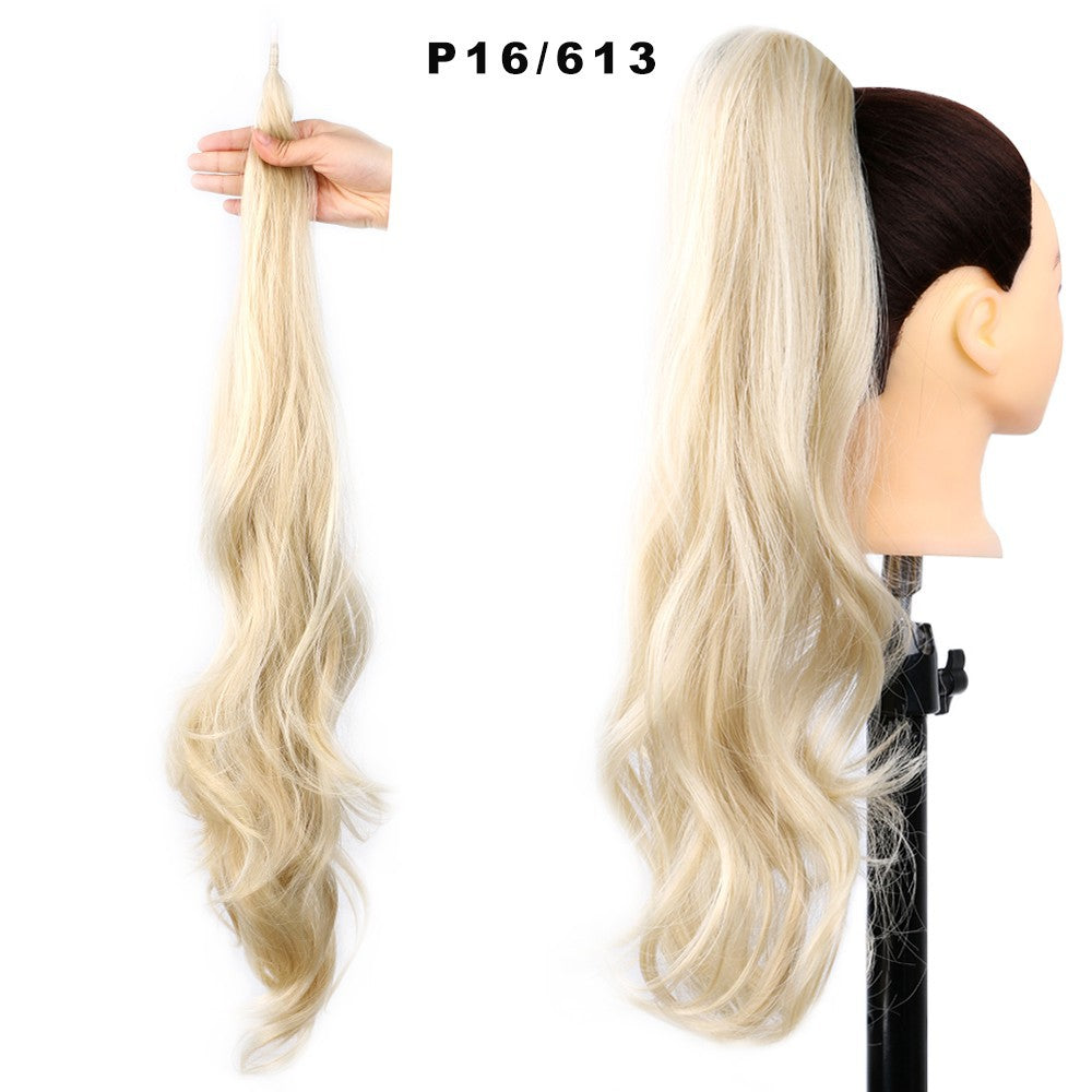 Perruque de queue de cheval haute pour femmes Winding Big Wave Long Curly Hair