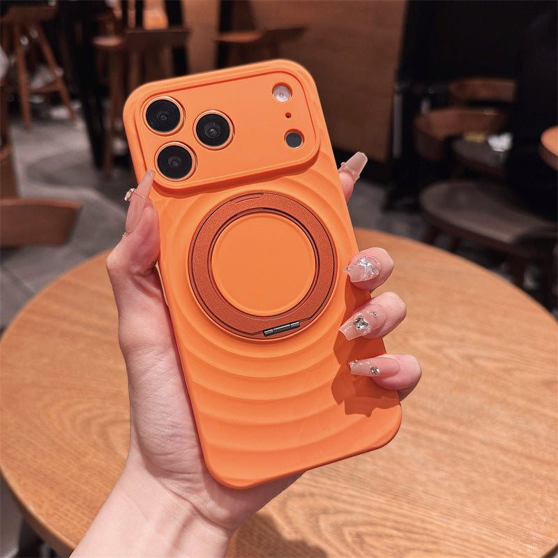Étui de téléphone en silicone liquide à motif Wavy