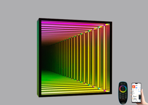 Moderne Abysse créative miroir Melaleuca Lampe murale colorée Octagon