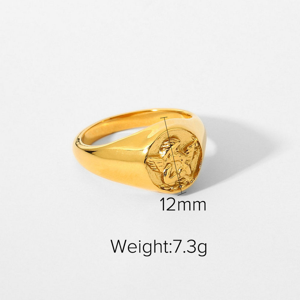 Bague en acier inoxydable de luxe abordable pour les femmes