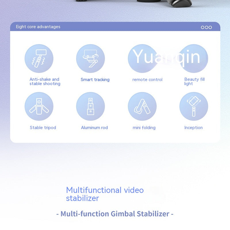Support de téléphone pour streaming en direct Anti-shake Rétractable caméra Smart Head Stabilizer Main-il