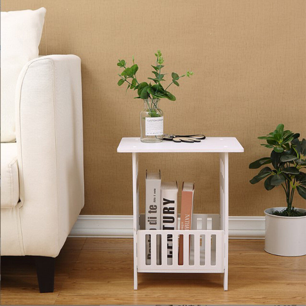 Thé Blanc Café Petite Table Canapé Side Table Storage Rack Bedside Table UK