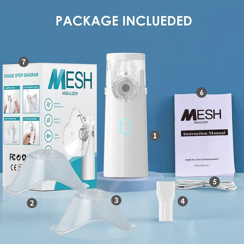 Commerce extérieur Ménage Portable Nebuliseur Micro-Mesh Comprimé Mute portatif Bilatéral B