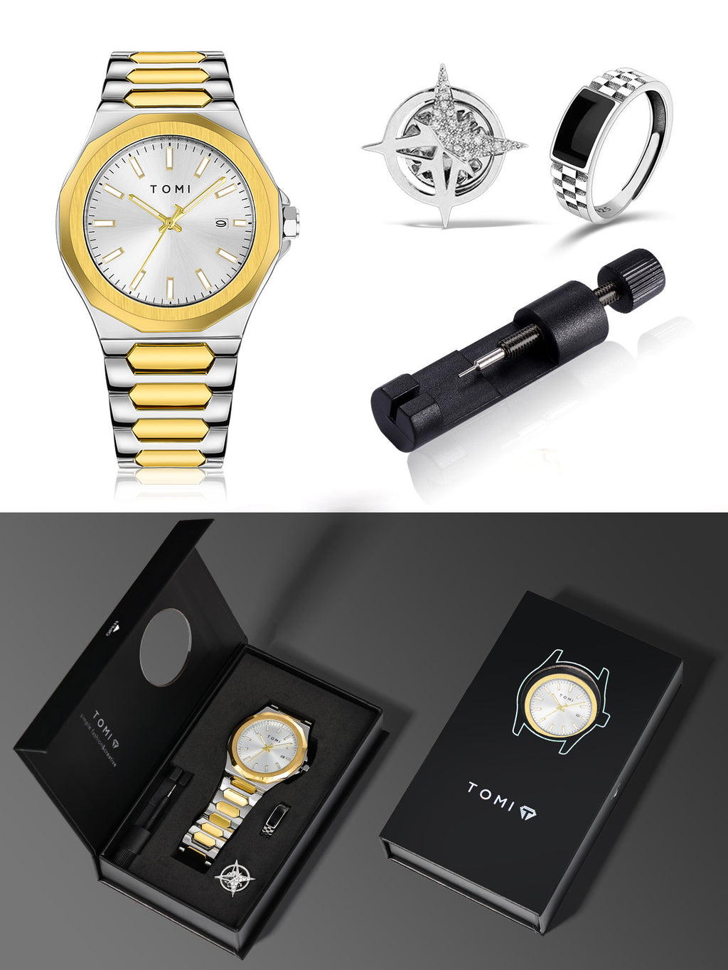 Classic Steel Businessmen's Watch Set