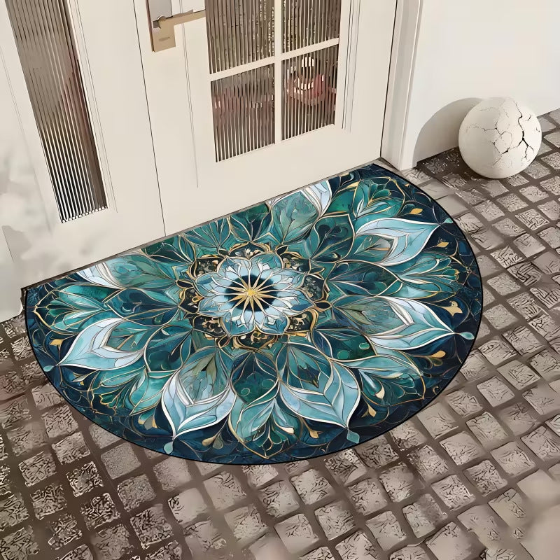 Tapis de sol en caoutchouc semi-circulaire et antisalissure
