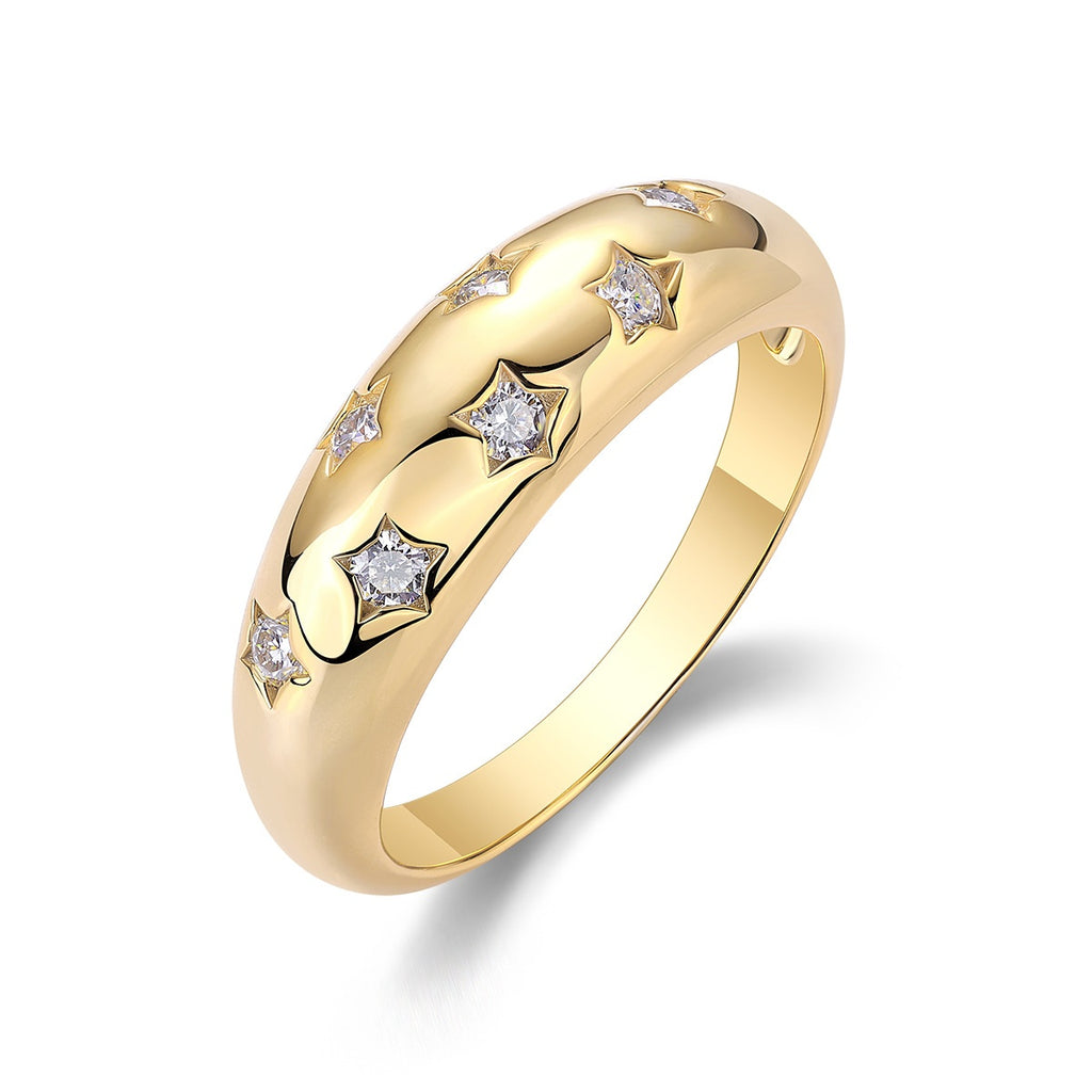 S925 Anneau Argent Sterling avec Moissanite Minimaliste et Modeable