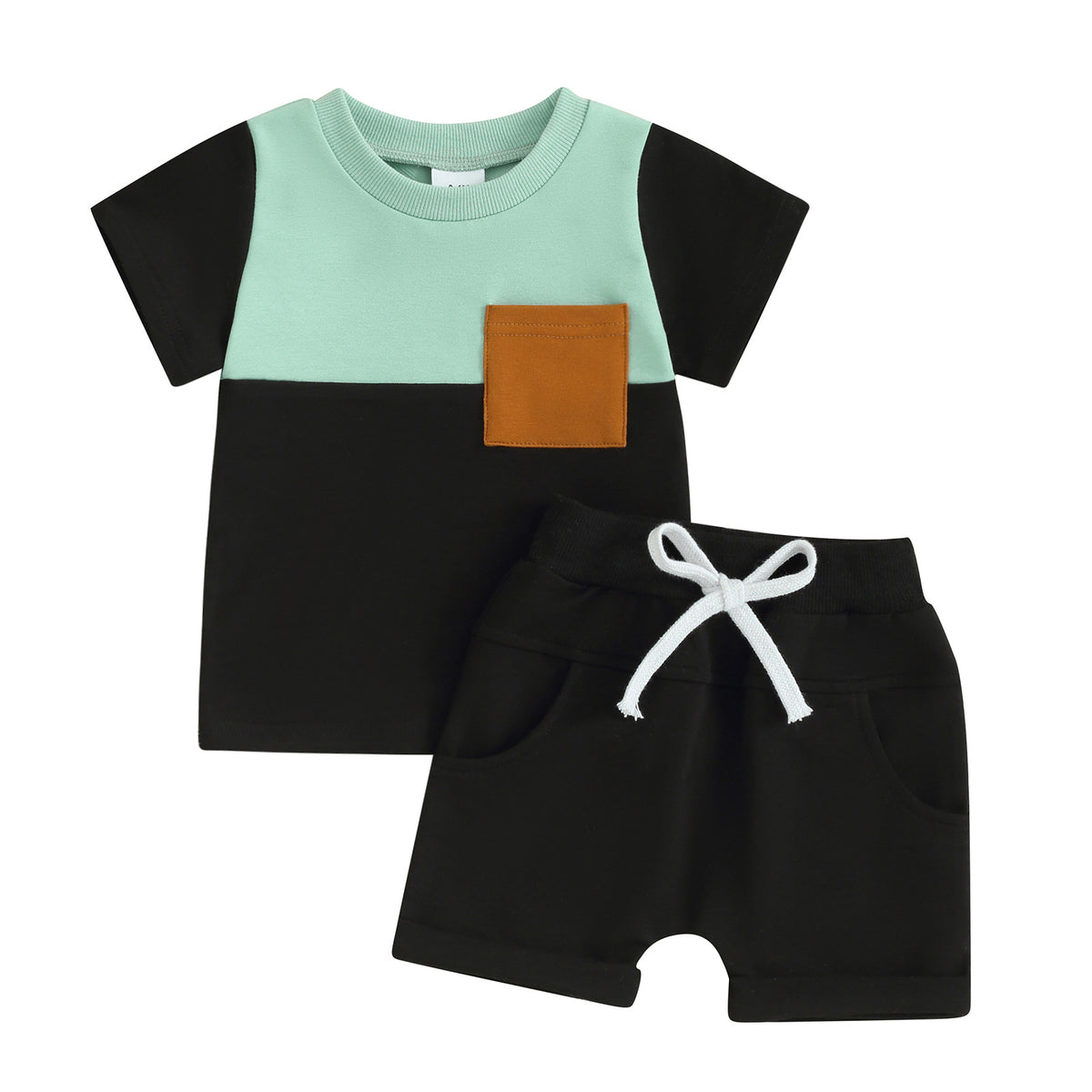 Boys' short-sleeved shirt and shorts
