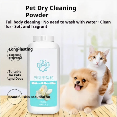 Poudre de shampooing sec pour animaux de compagnie