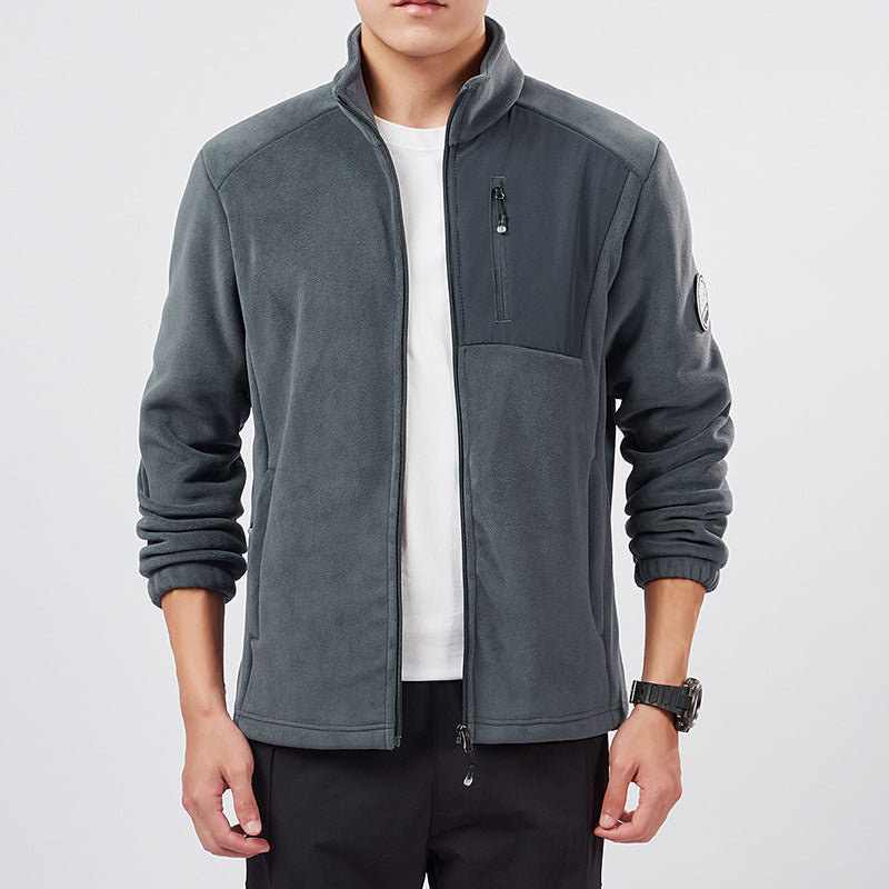 Veste polaire du couple avec un collier debout