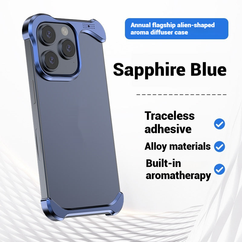 Boîtier de téléphone en aluminium aromathérapie en forme spéciale