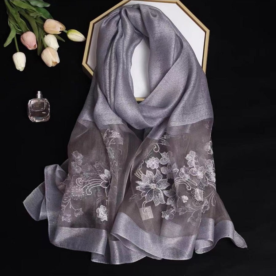 Soie et laine Cheongsam Châle longue écharpe