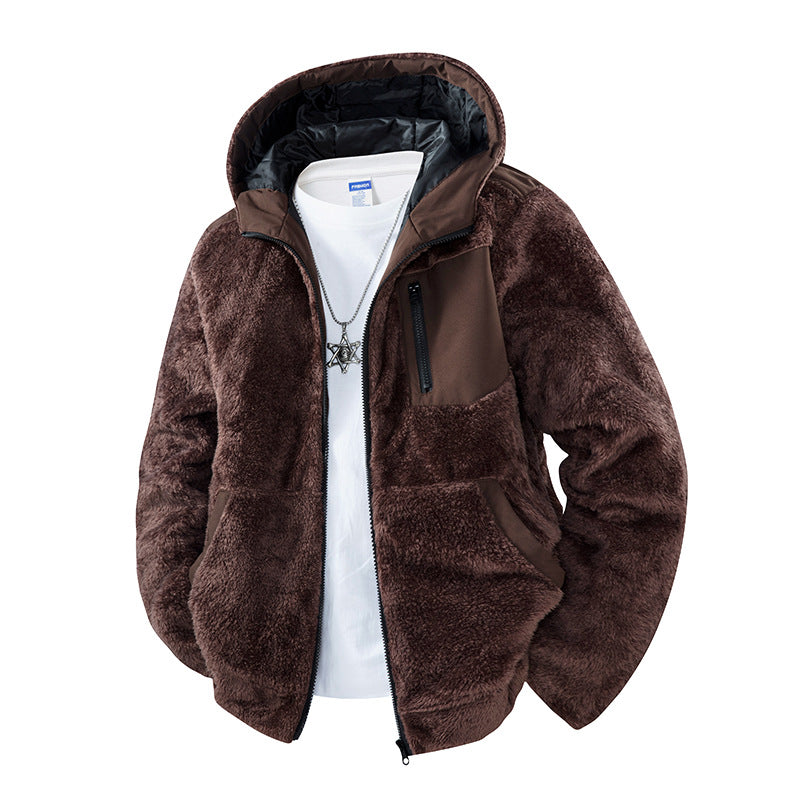 Manteau à capuche à capuche en coton épais et chaud