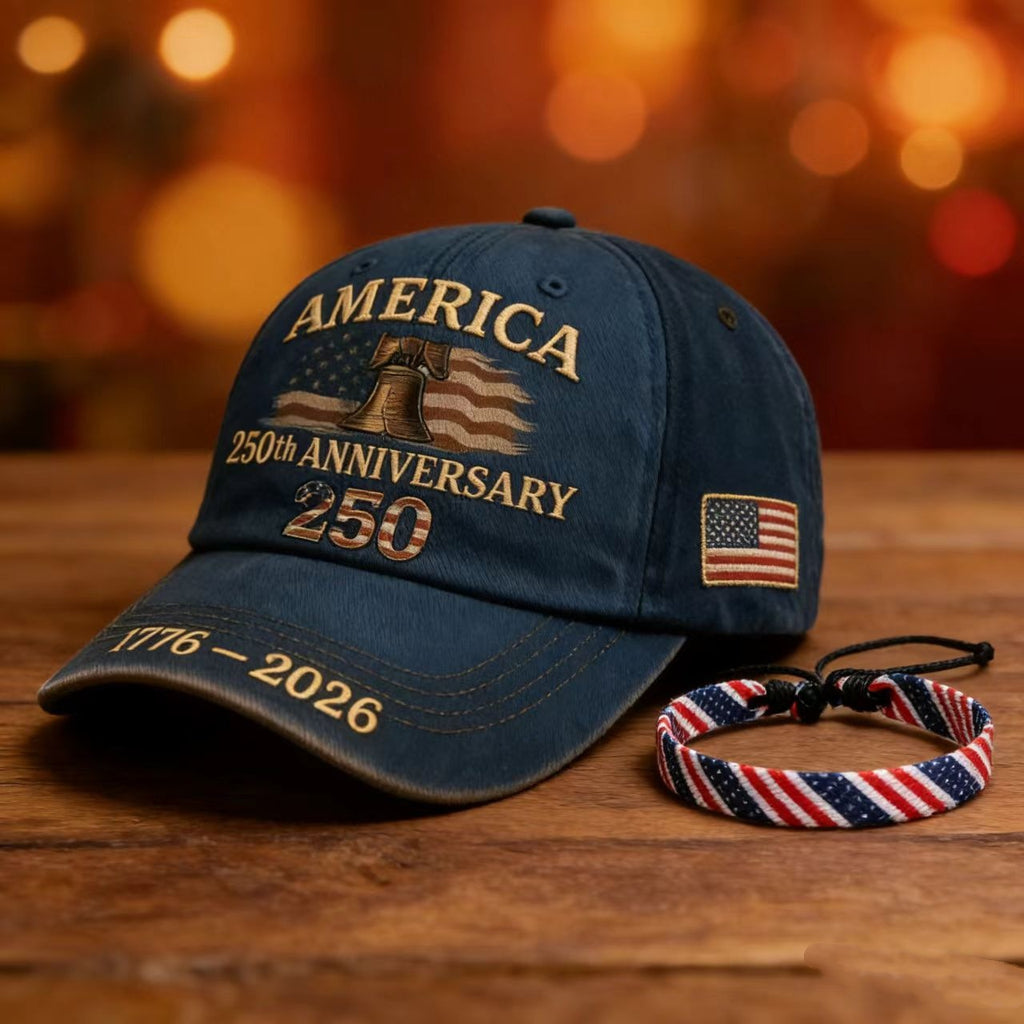 American 250th Anniversary Casquette de baseball adaptée aux hommes et aux femmes - Embro ajustable unisexe