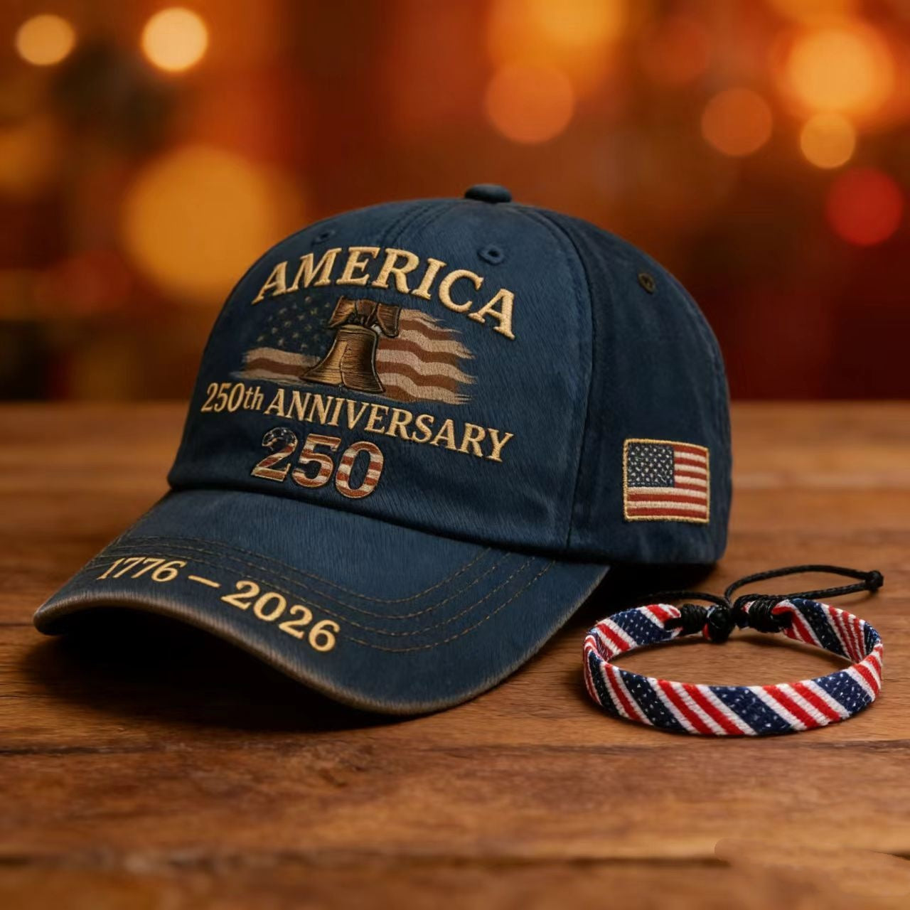 American 250th Anniversary Casquette de baseball adaptée aux hommes et aux femmes - Embro ajustable unisexe