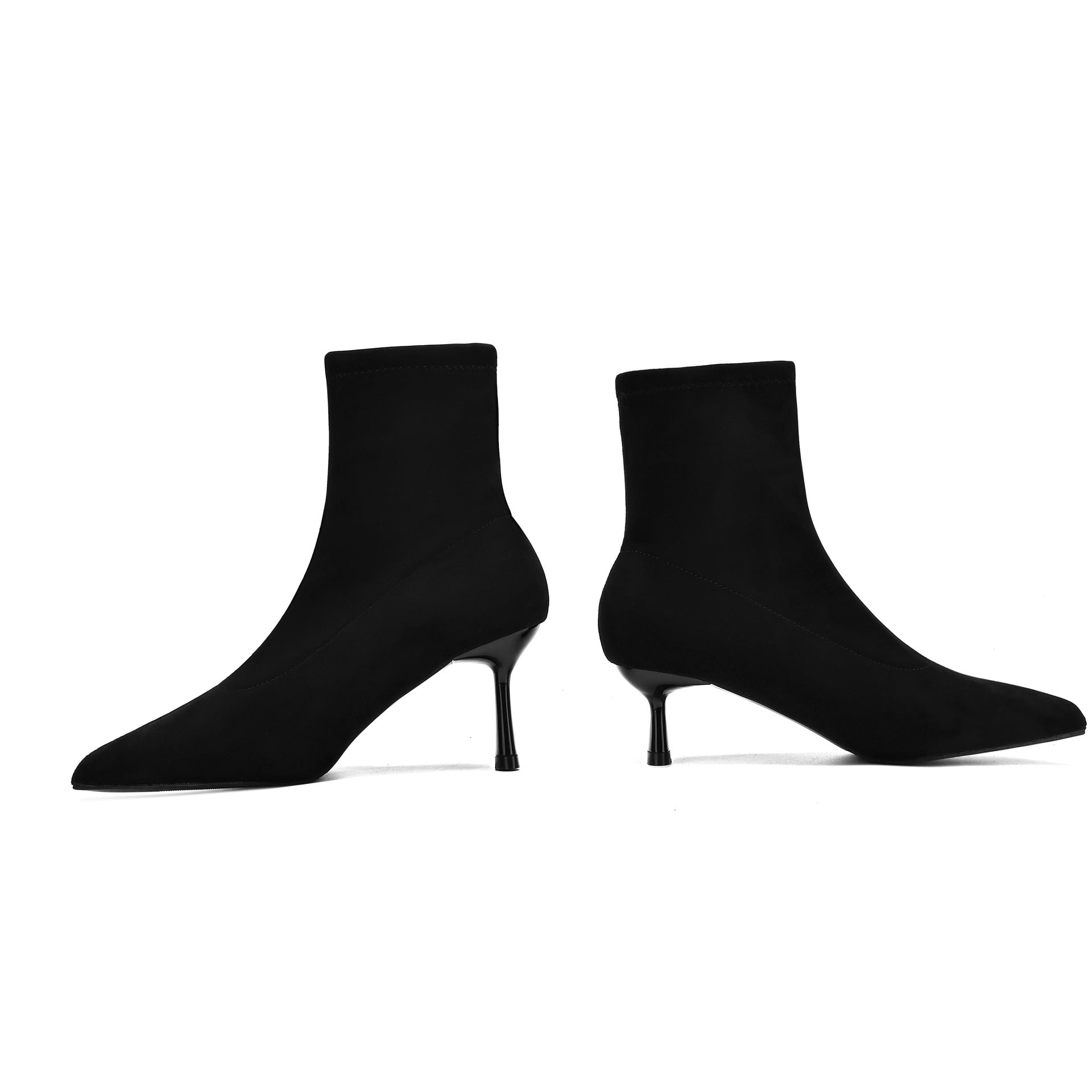Bottes élégantes à pointe pointue de style français Stretch Slim-fit