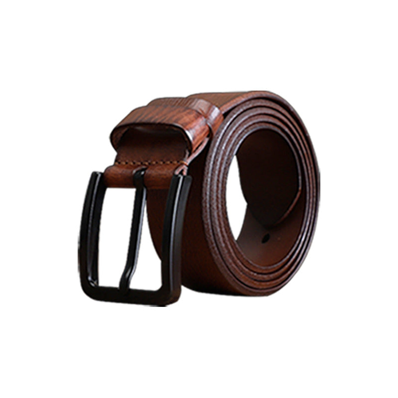 Ceinture en alliage d'épingle pour hommes avec style casual en cuir de vache