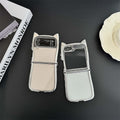 Ins Electroplating Edge Cat Ear Étui de téléphone pliant transparent