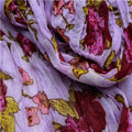 2-piece Magenta Printed Polyester Textured Scarf