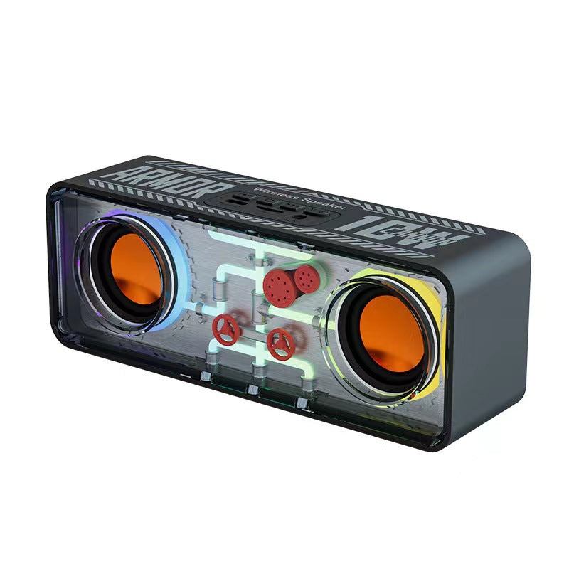 Double haut-parleur Transparent Mech Haut-parleur Bluetooth sans fil
