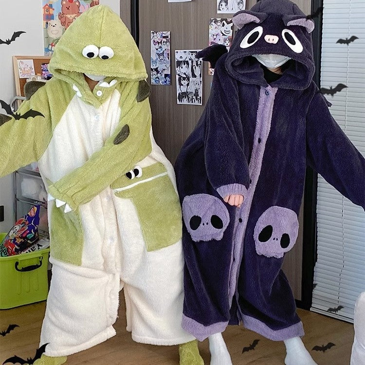 Ensemble de toilettages à capuche en flanelle épais d'hiver