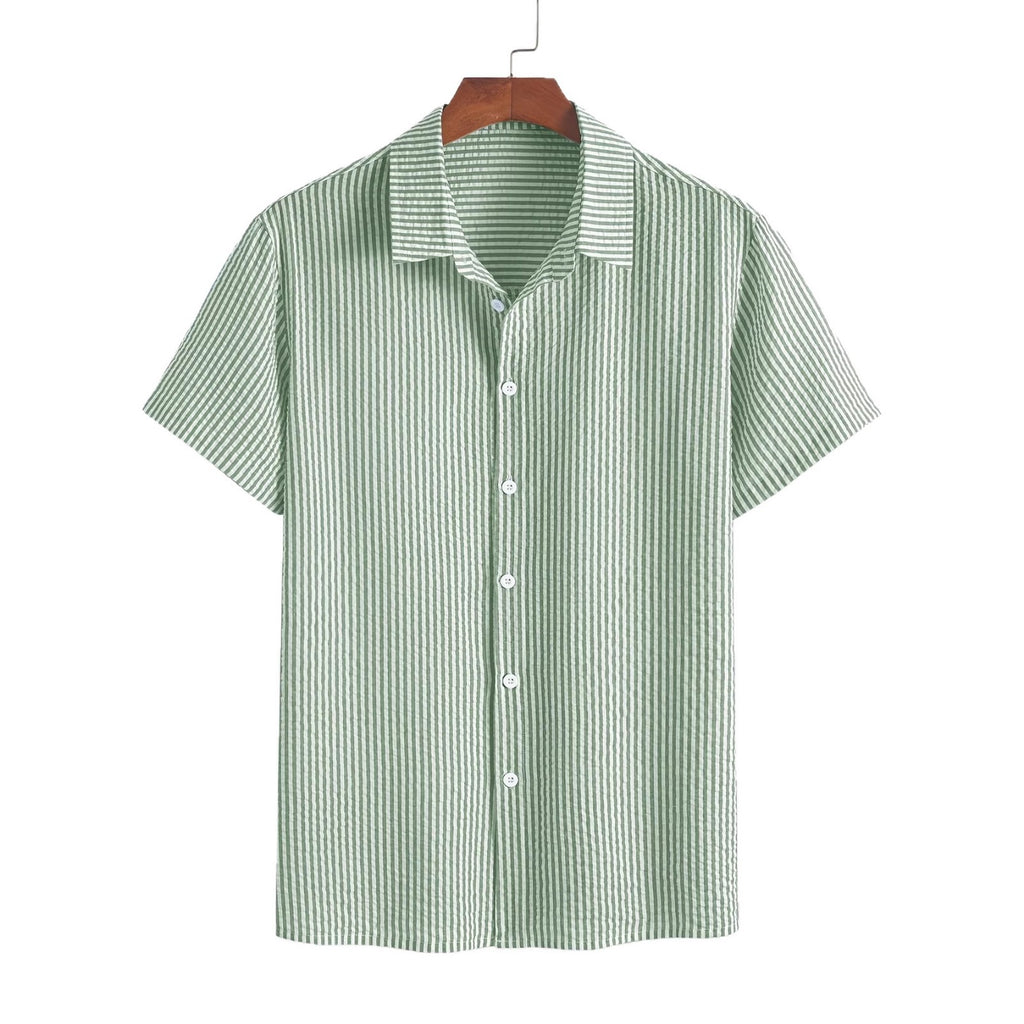 Chemise retro à manches courtes pour hommes