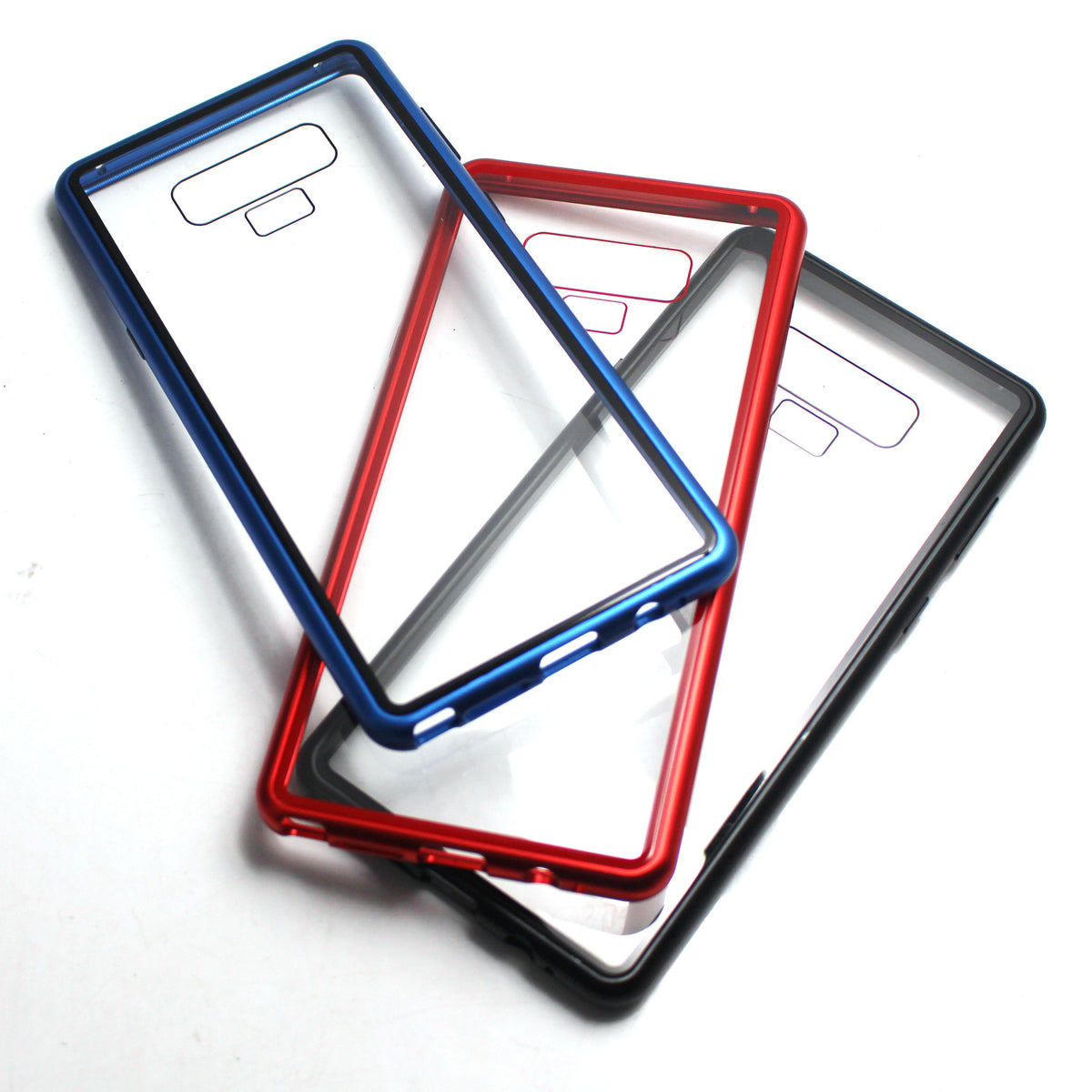 Couverture de protection en verre trempé magnétique cadre métallique