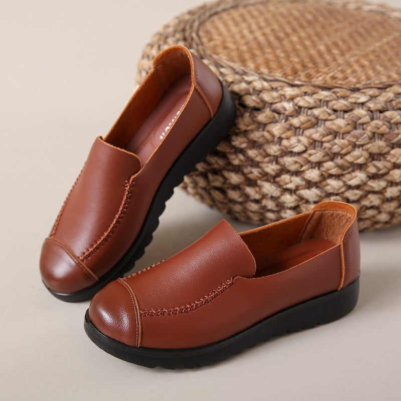 Arrivée d'été Mamans Chaussures Soft-soled et confortable travail cuir