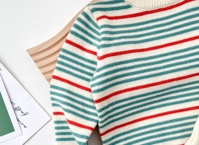 Garçons et filles Fashion Striped Knitted Top