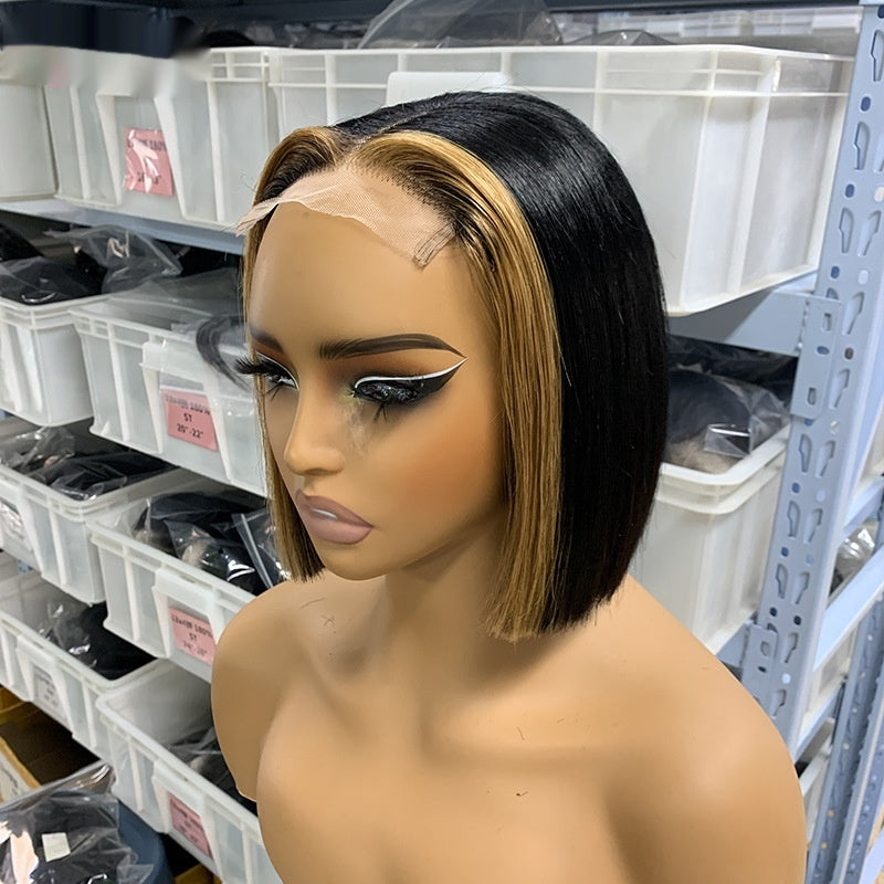 Women's Colorful BOB Glueless Human Hair Wig