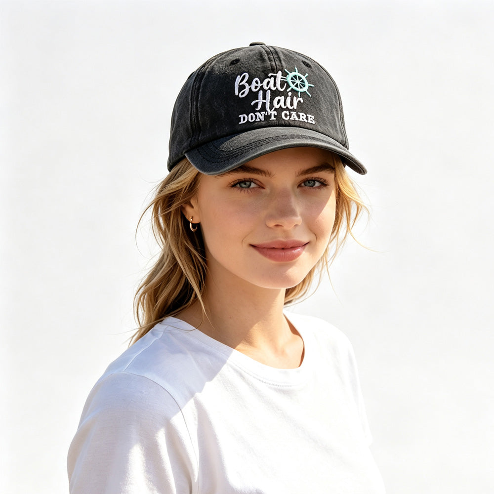Cheveux de bateau Ne vous souciez pas Brodé Casquette de baseball